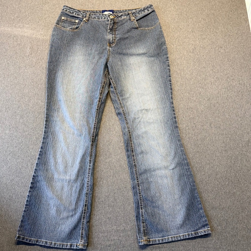 LA Blues Stretch Blue Denim Jeans Womens 14 Bootcut Mid Rise Casual 1722